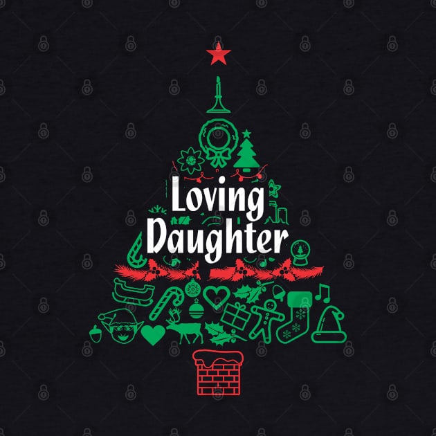 Loving Daughter Gift - Xmas Tree - Christmas by Vector-Artist